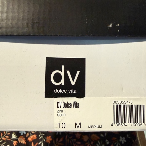 Dolce Vita DV Zini Gold Shimmer Kitten Heels Sandals BNIB Size 10 - Picture 2 of 10